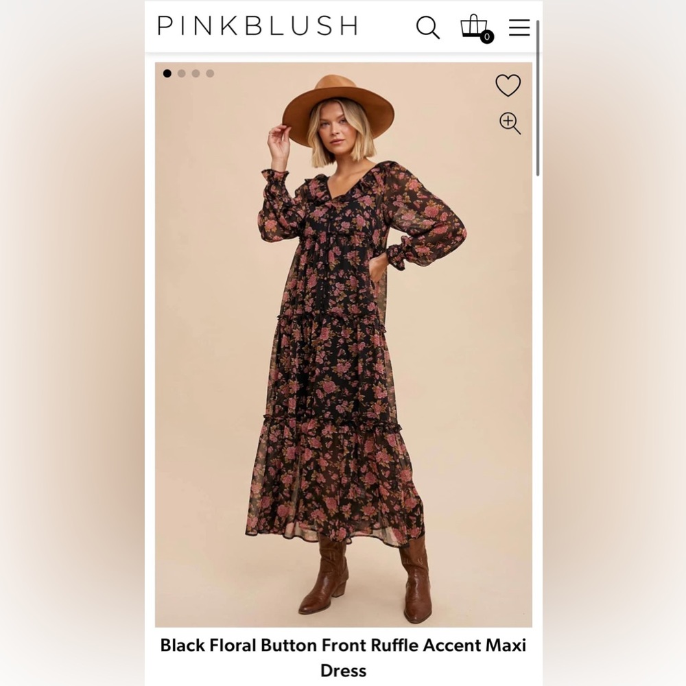 PinkBlush Maternity style maxi dress